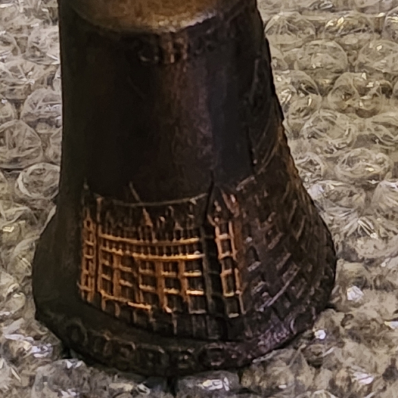 Vintage Carved Brass Salt & Pepper Shakers - Picture 9 of 9